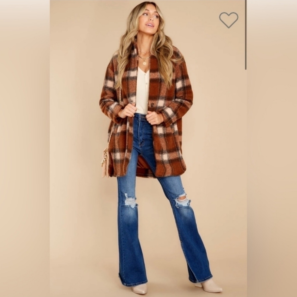 Blank NYC Plaid Cocoon Wanderer Oversized Coat Size Small
